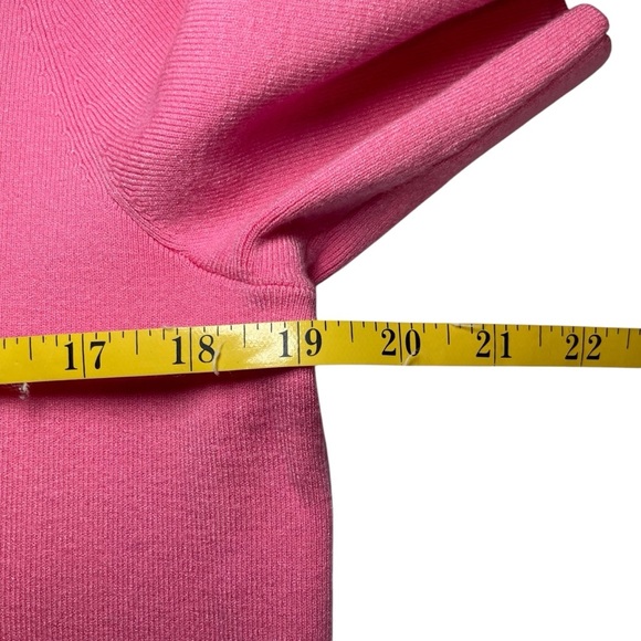 Talbots Scalloped V-Neck Sweater Pink Pullover Knit Extra Large Petite Feminine - Picture 7 of 9